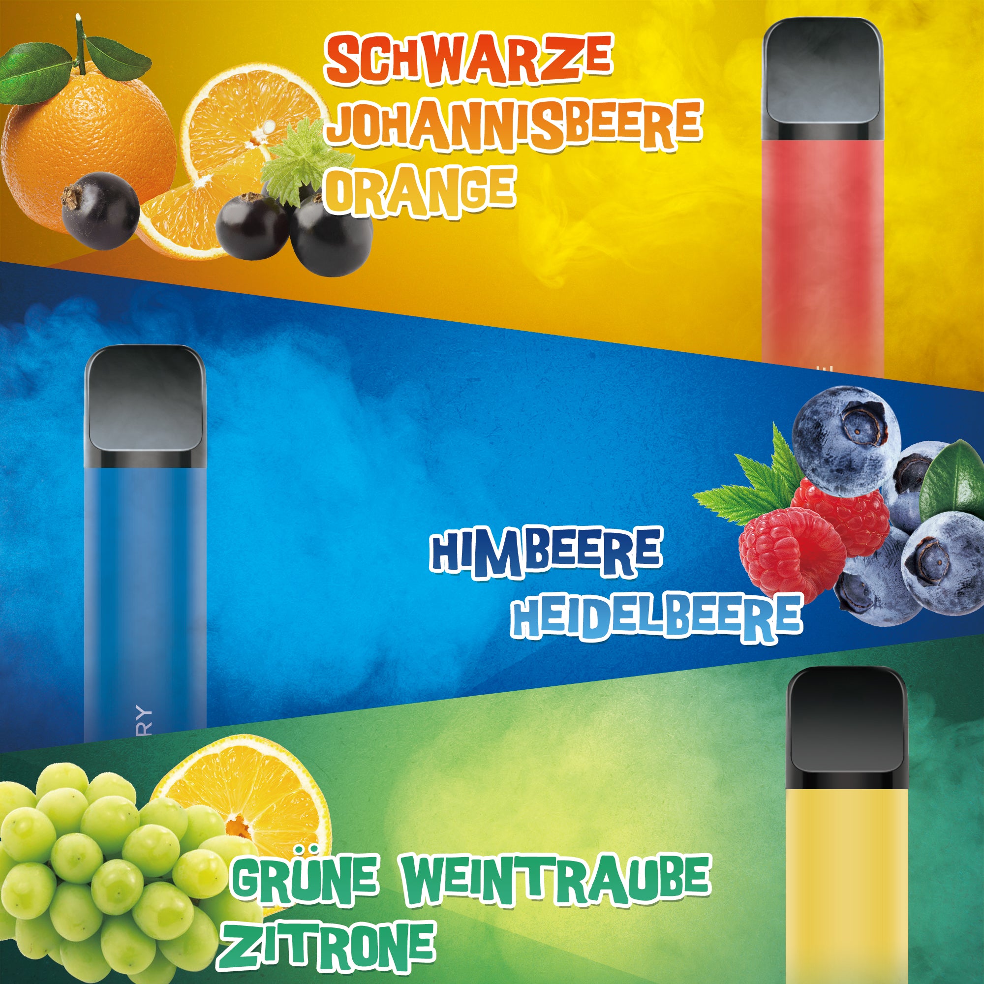 FURUN Disposable Vape Pen Puff Bar No Nicotine, Total 2500 Puffs, Mixed Fruity Flavour*5