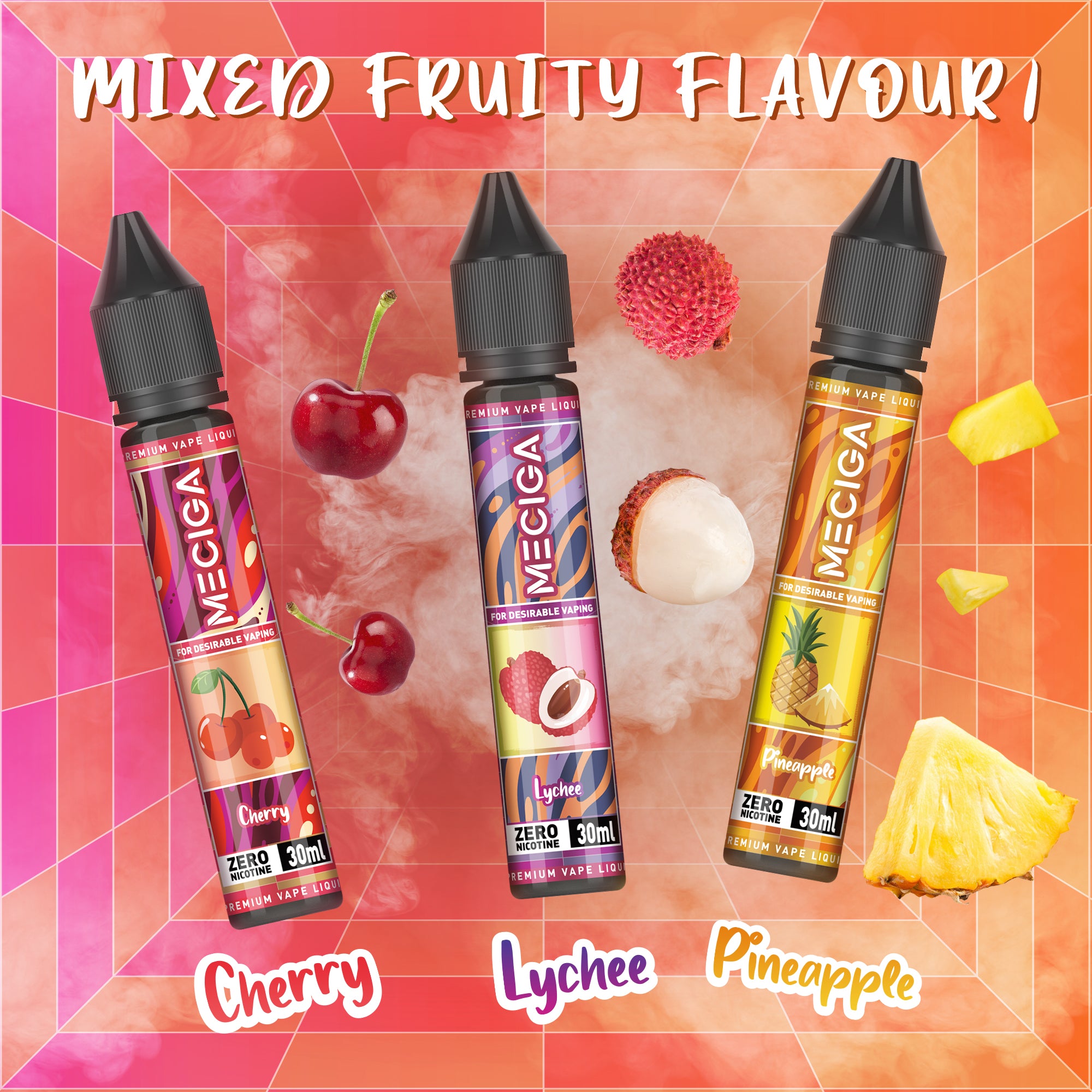 MECIGA E Liquid Collection 5 x 30ml No Nicotine 70/30