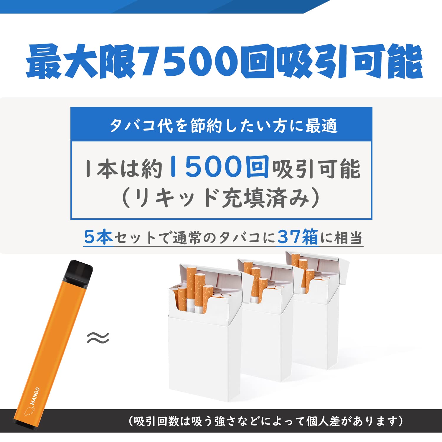NICOCO 電子タバコ 使い捨て 5風味セット JO5 PLUS(MIX-3)