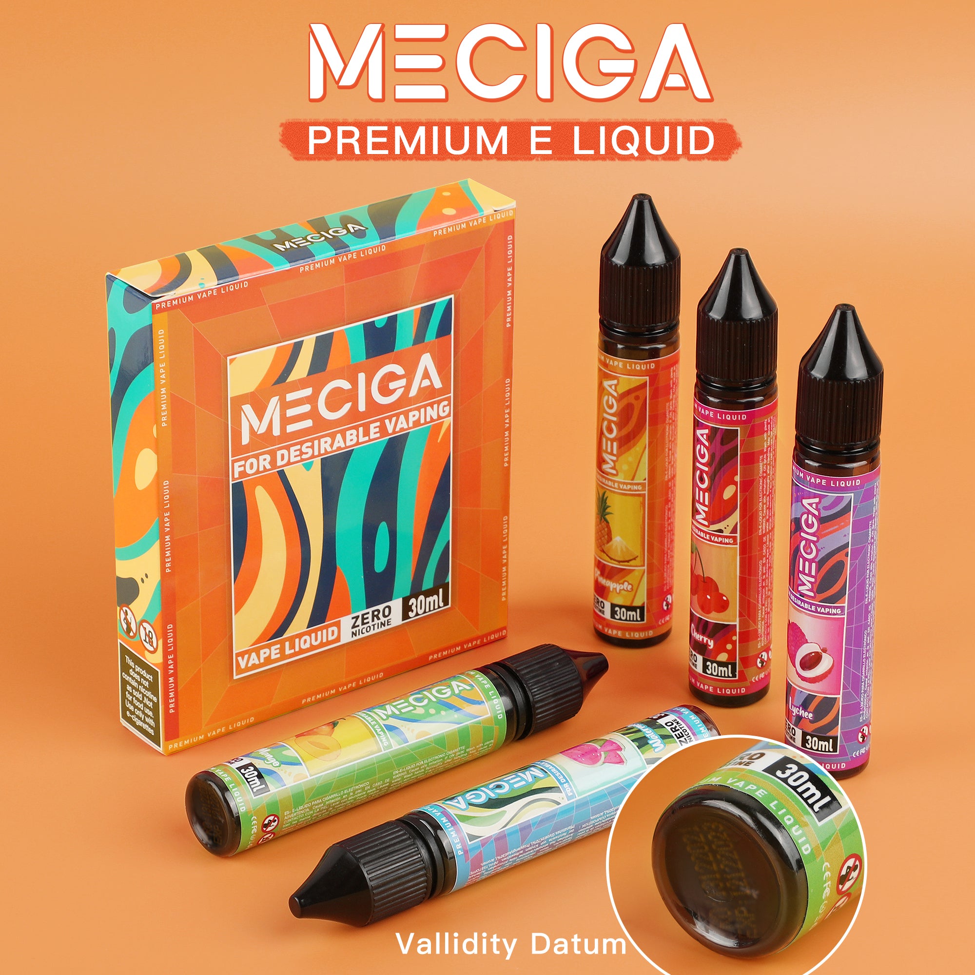 MECIGA E Liquid Collection 5 x 30ml No Nicotine 70/30