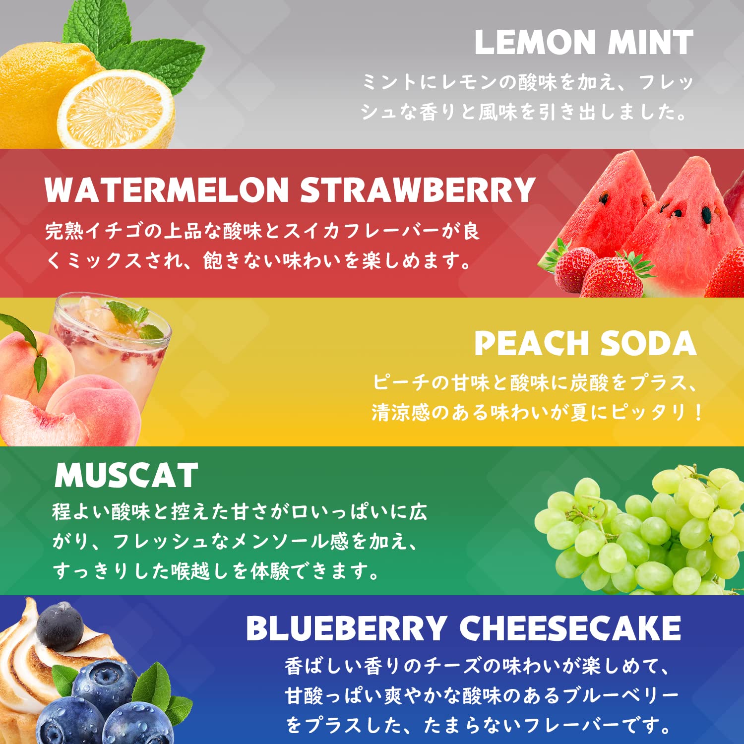 NICOCO 電子タバコ 使い捨て 5風味セット JO5 PLUS (MIX-1)