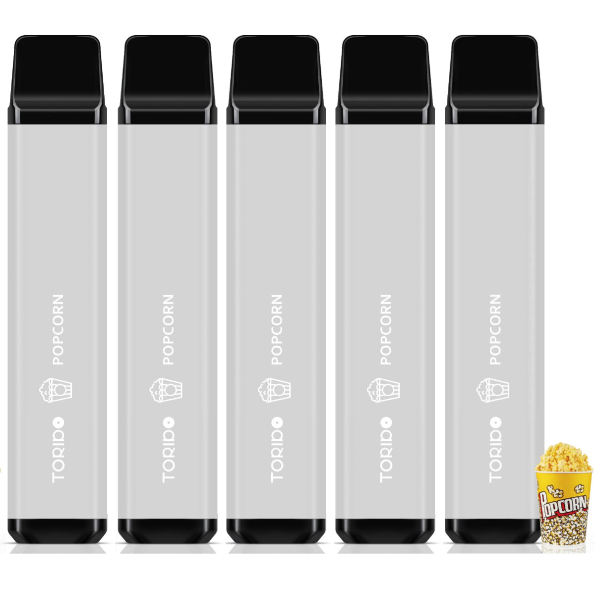 TORIDO O2Plus型 使い捨て 電子タバコ VAPE 持ち運びシーシャ タールなし ニコチンなし ビタミン類入り 5風味セット
