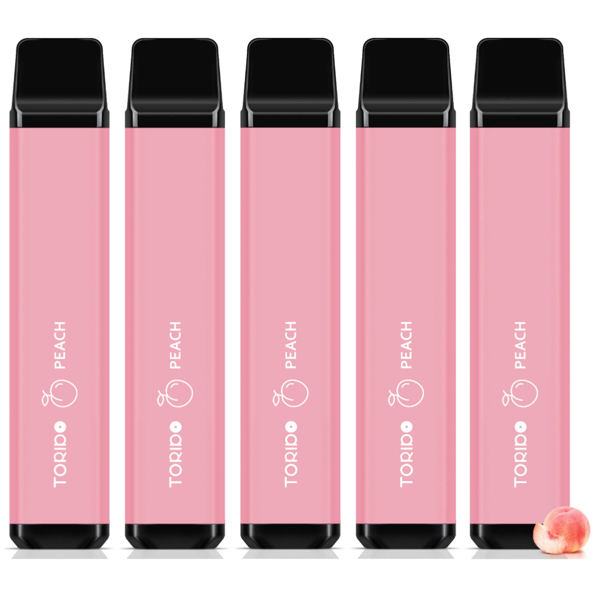 TORIDO O2Plus型 使い捨て 電子タバコ VAPE 持ち運びシーシャ タールなし ニコチンなし ビタミン類入り 5風味セット
