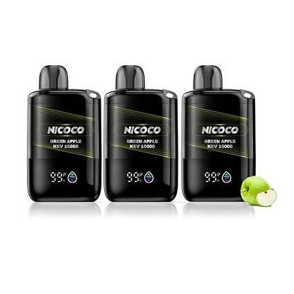 NICOCO Disposable Electronic Cigarette, Green Apple, Explosive Smoke, Refreshing Draw, 1/2/3-Pack, V3 Type