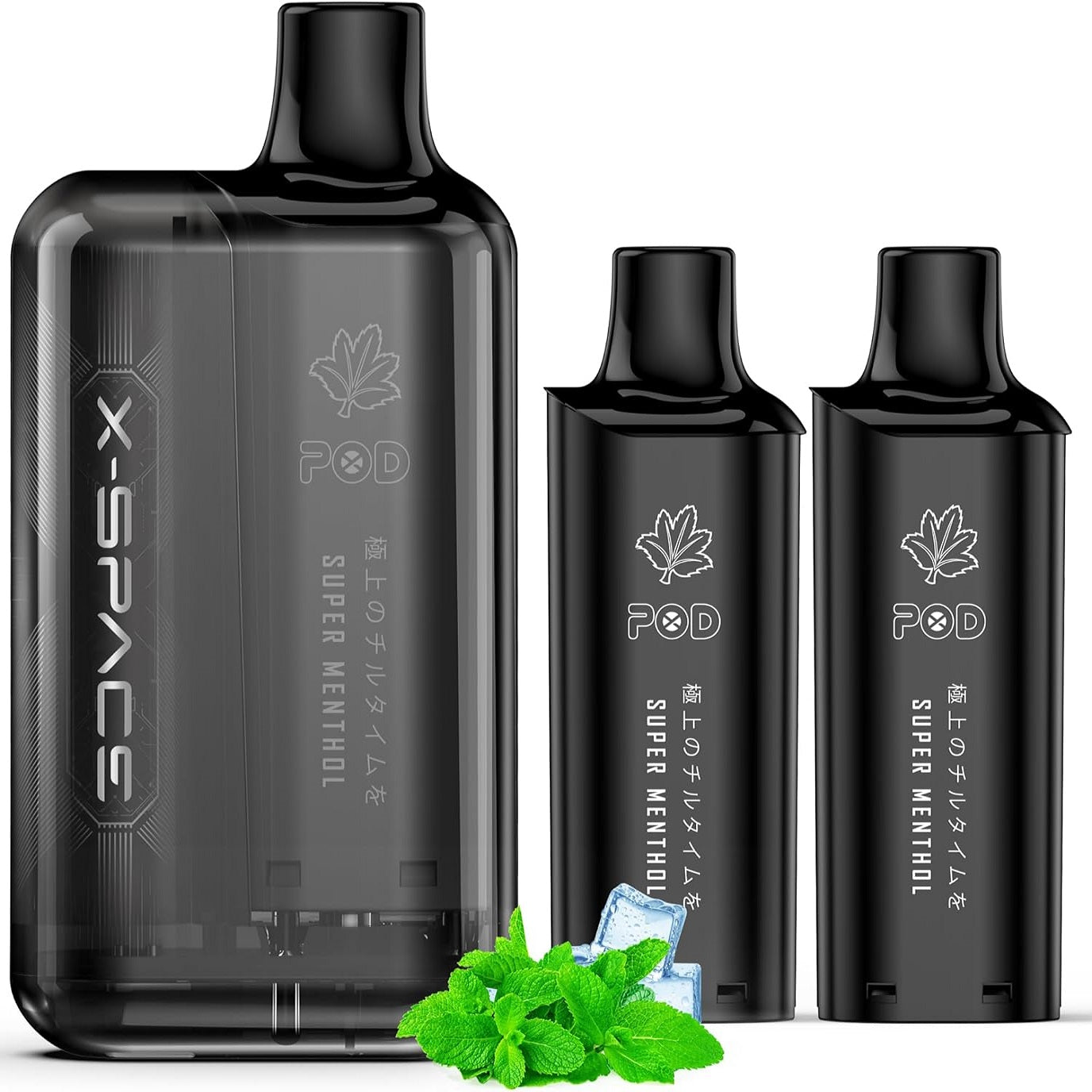 X-SPACE I4-type Pod-replaceable e-cigarette, 2-pod set, high-capacity, MECIGA VAPE X-SPACE I4-type Pod-replaceable e-cigarette, 2-pod set, high-capacity, MECIGA VAPE