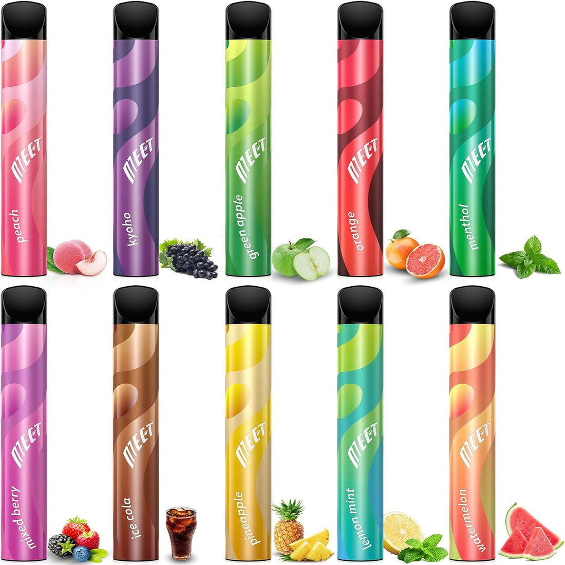 MEET JO5MINI3型 電子タバコ 使い捨て VAPE 10風味揃い 15000回吸引可能 爆煙 ベイプ ニコチンタール無し