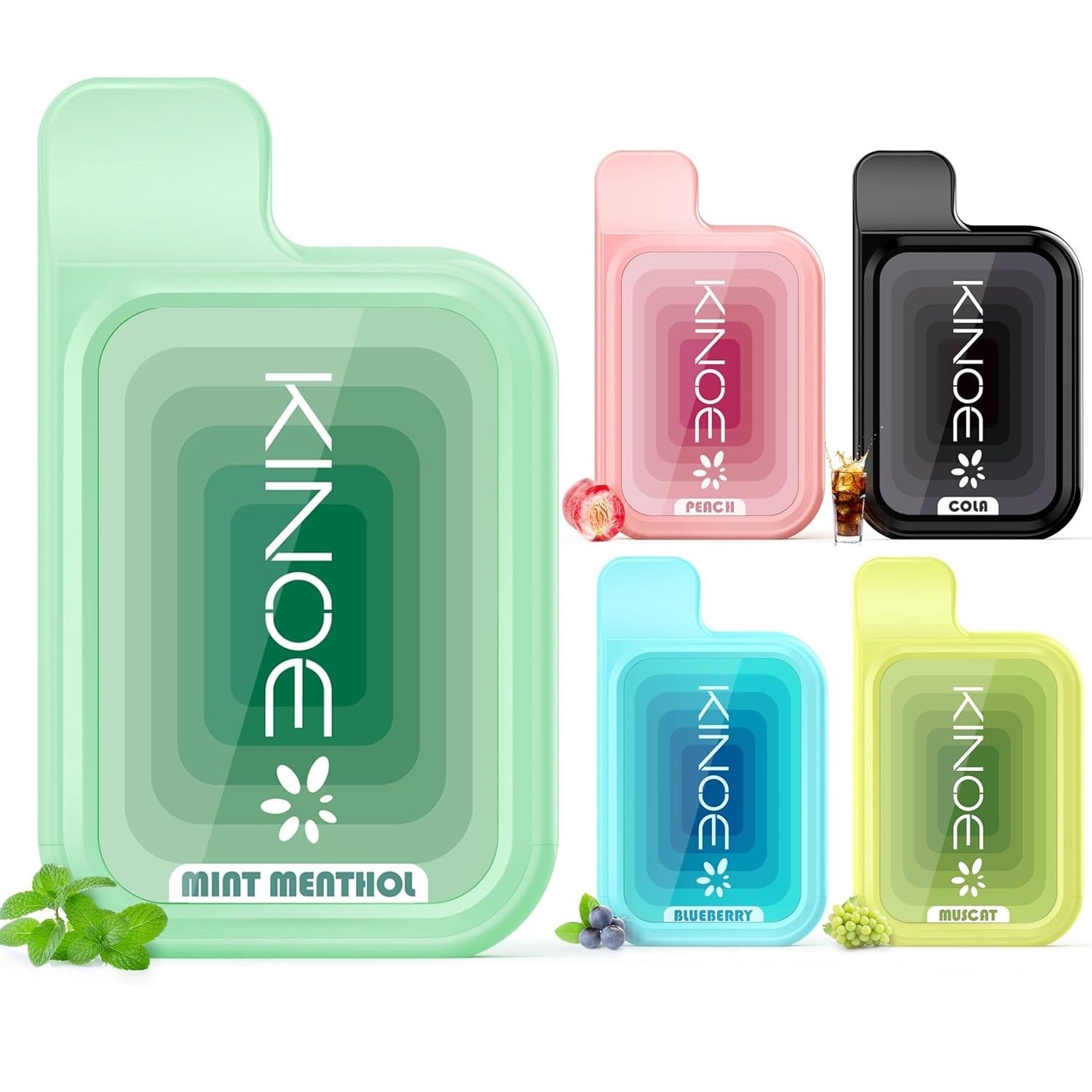 KINOE Electronic Cigarette Disposable 5 Flavors Set of 5 MIX 1