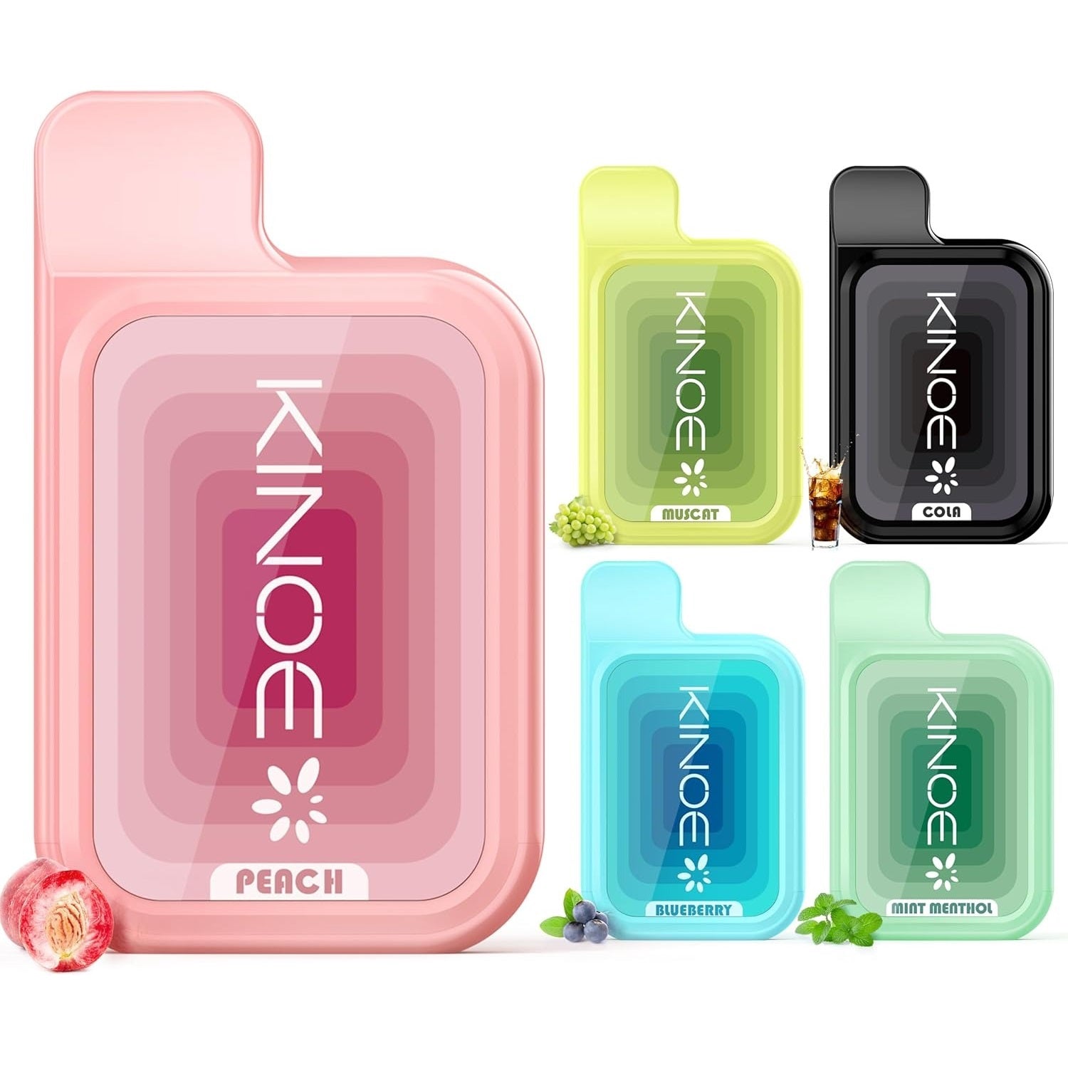 KINOE Electronic Cigarette Disposable 5 Flavors Set of 5 MIX 1