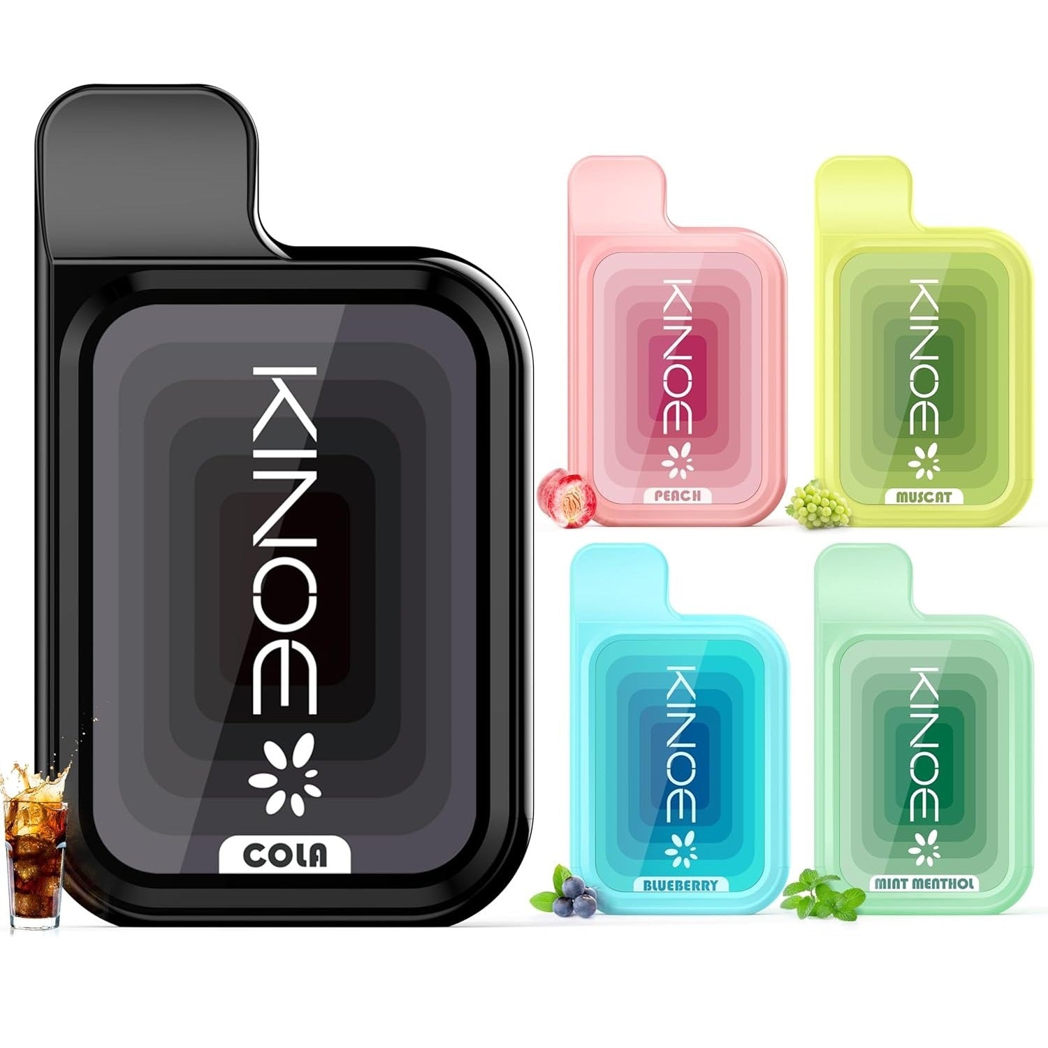 KINOE Electronic Cigarette Disposable 5 Flavors Set of 5 MIX 1