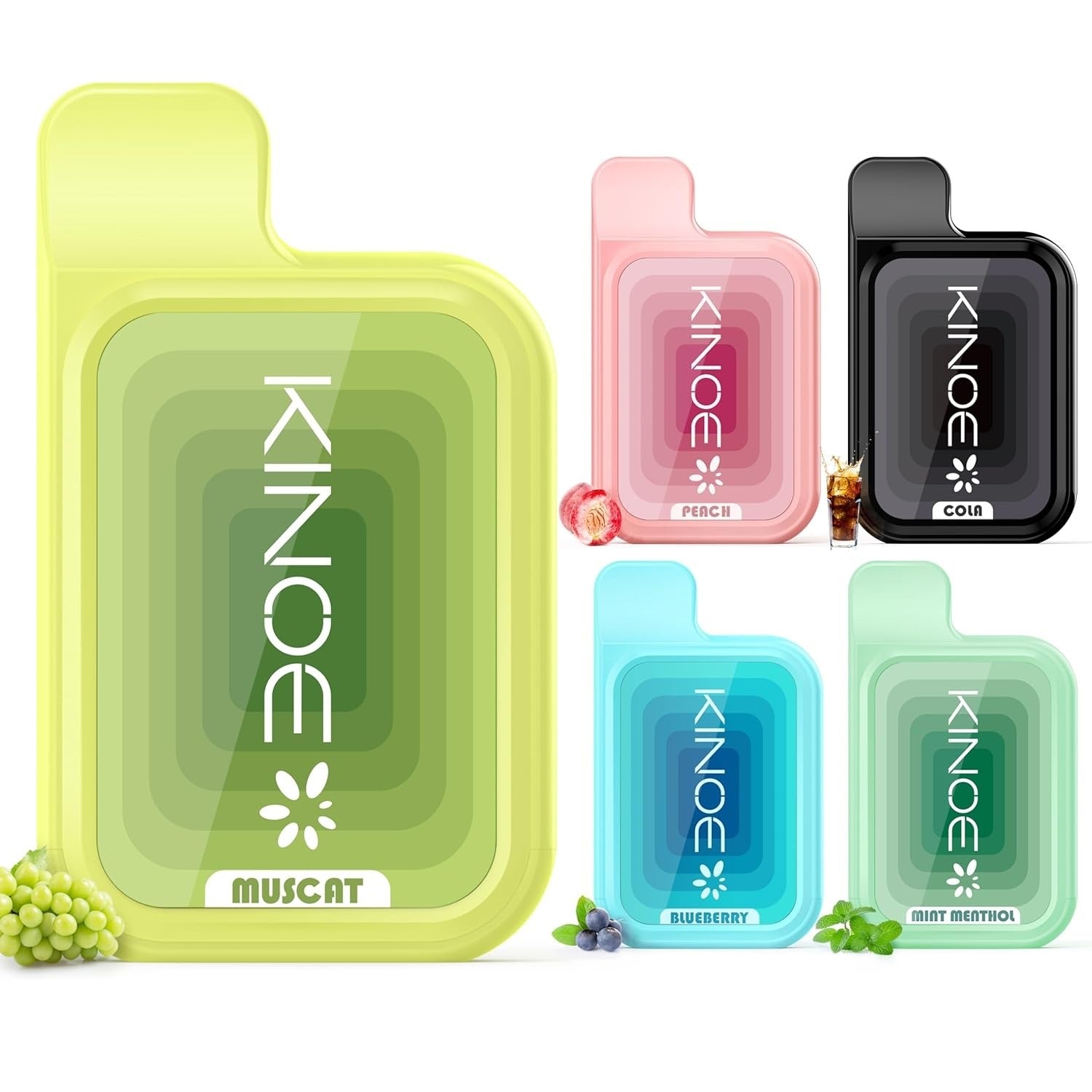 KINOE Electronic Cigarette Disposable 5 Flavors Set of 5 MIX 1