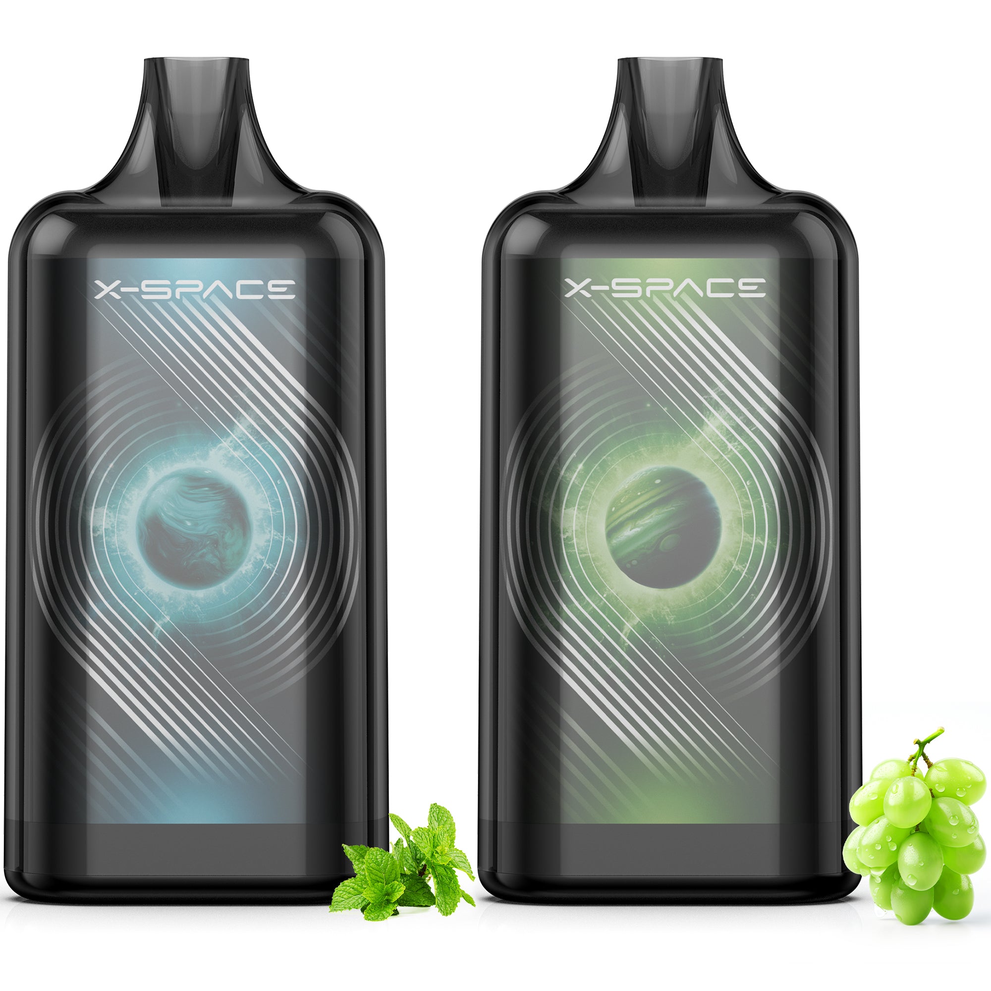 X-SPACE I4-type Pod-replaceable e-cigarette, 2-pod set, high-capacity, adjustable smoke output, rechargeable