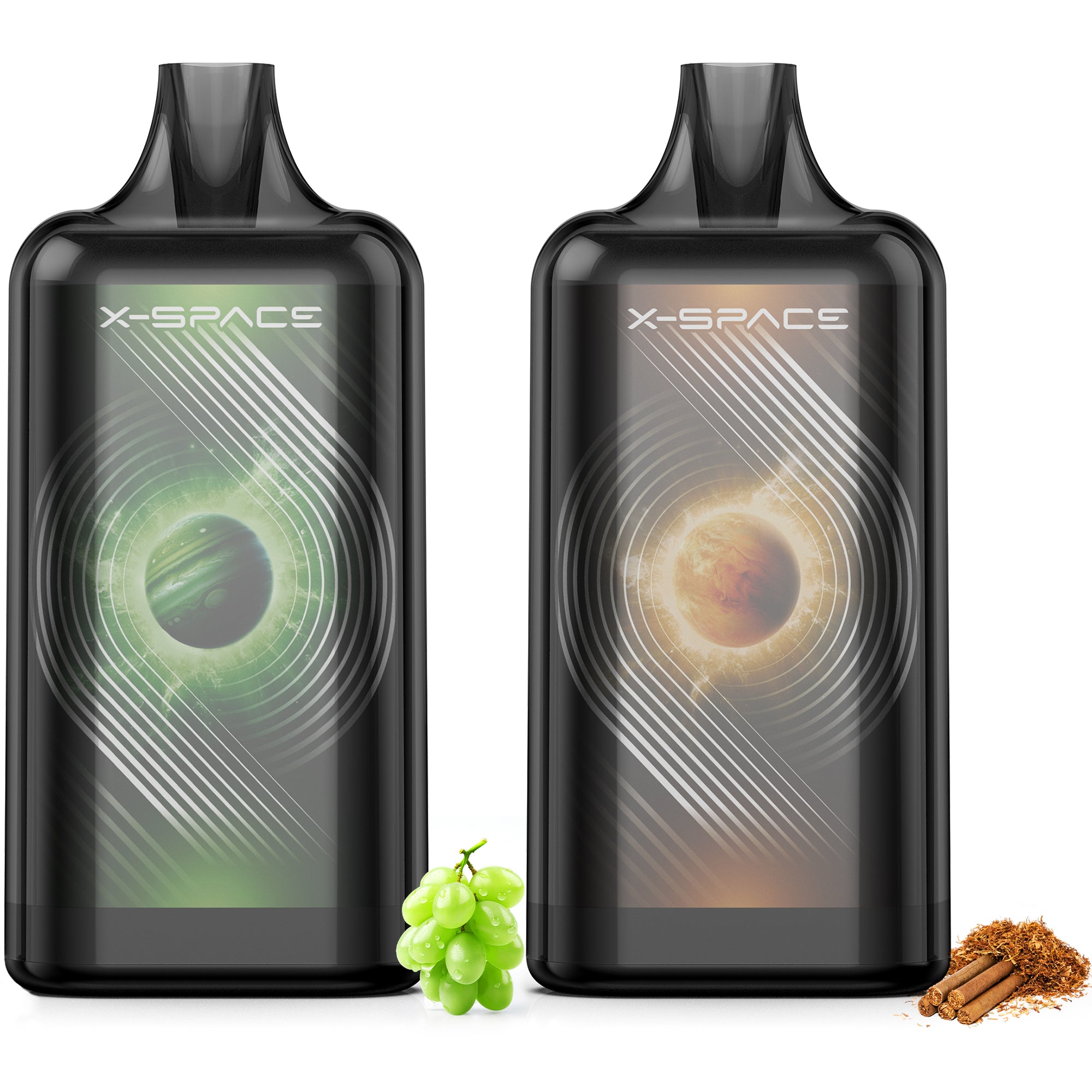 X-SPACE I4-type Pod-replaceable e-cigarette, 2-pod set, high-capacity, adjustable smoke output, rechargeable