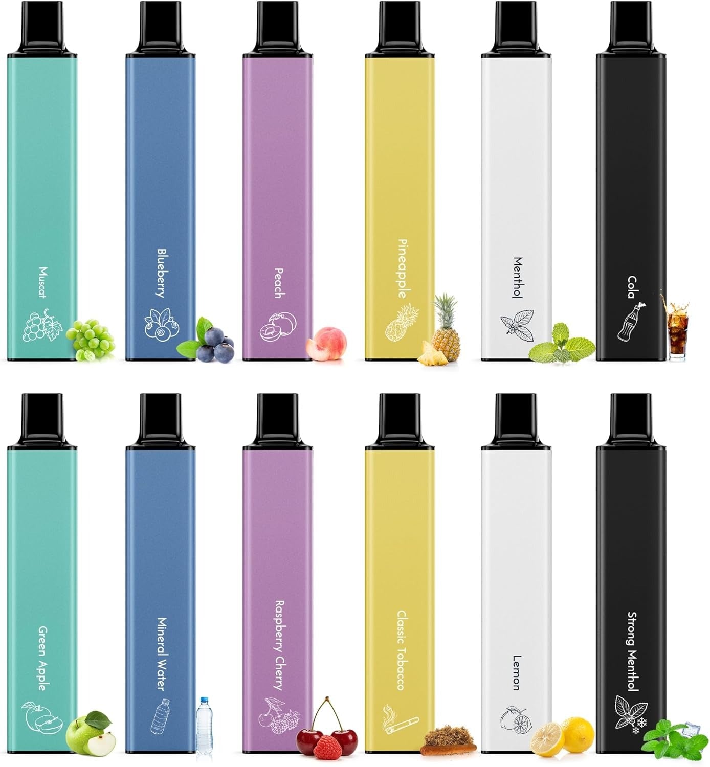 SKIRA JO5MINI2 Disposable Electronic Cigarette, Portable Shisha, Tar & Nicotine Free, Quit Smoking Support (5 Flavors Available)