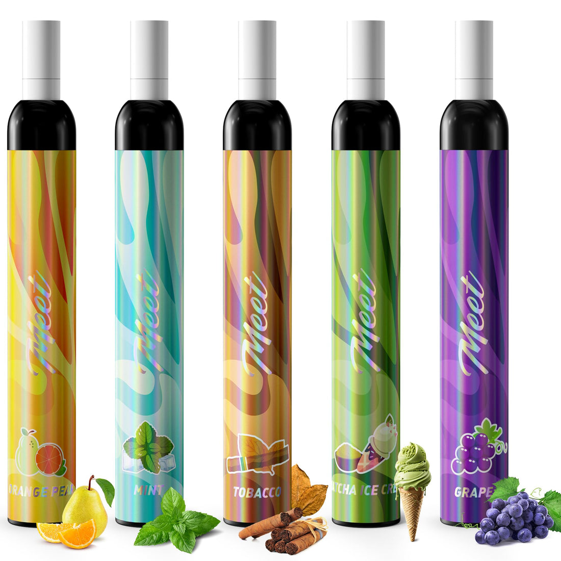 MEET JO5ES型 電子タバコ 使い捨て VAPE 5風味セット 紙フィルター付き 爆煙（MIX-2）