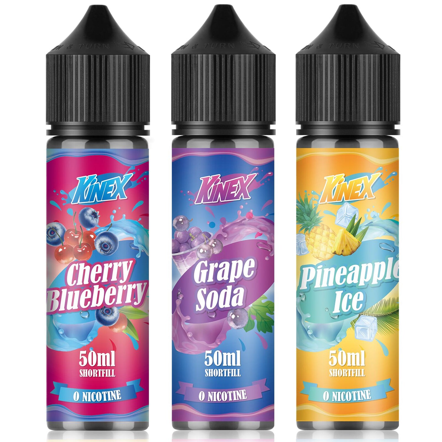 KINEX E Liquid No Nicotine Collection 3 x 50ml Shortfill 70/30 MECIGA VAPE KINEX E Liquid No Nicotine Collection 3 x 50ml Shortfill 70/30 MECIGA VAPE