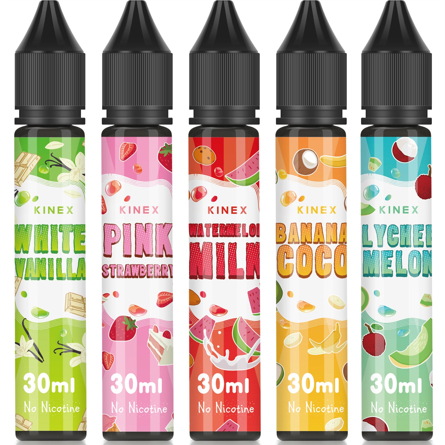 KINEX E Liquid Collection 5 x 30ml No Nicotine 70/30 MECIGA VAPE KINEX E Liquid Collection 5 x 30ml No Nicotine 70/30 MECIGA VAPE