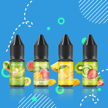 MECIGA  E Liquid Ohne Nikotin Pack of 12 - 10ML