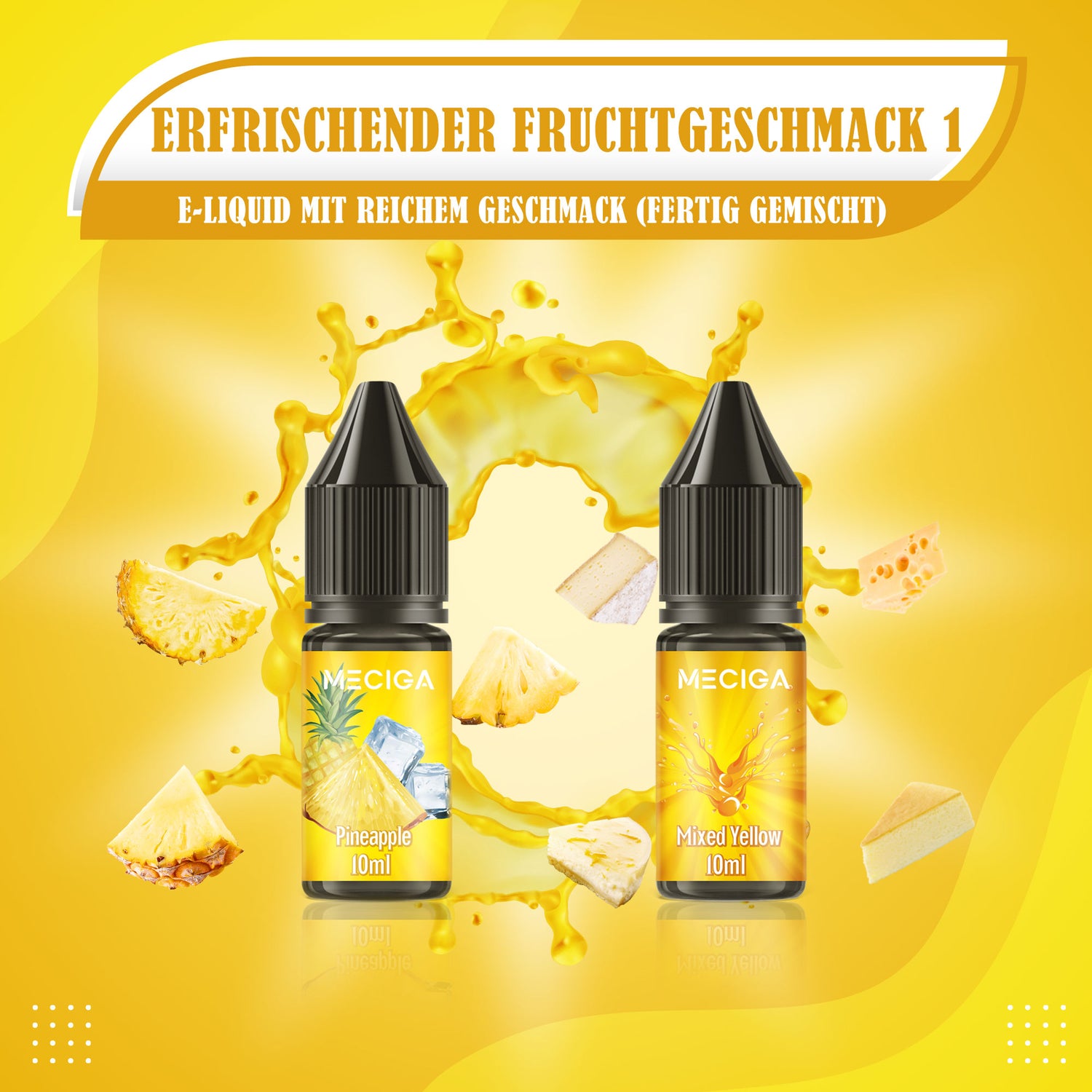 MECIGA E Liquid Ohne Nikotin Pack of 6 - 10ML MECIGA VAPE MECIGA E Liquid Ohne Nikotin Pack of 6 - 10ML MECIGA VAPE
