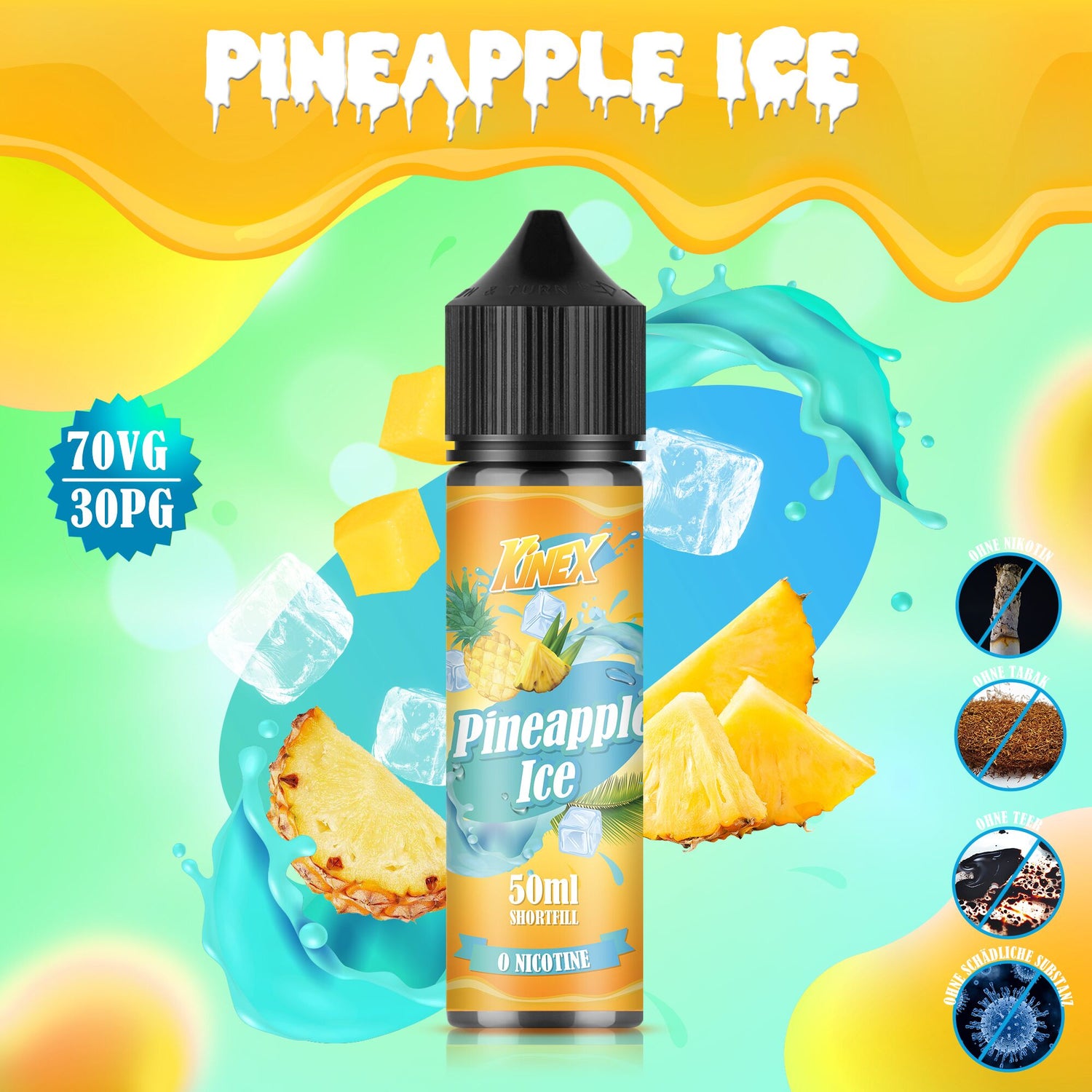 KINEX E Liquid No Nicotine Collection 3 x 50ml Shortfill 70/30 MECIGA VAPE KINEX E Liquid No Nicotine Collection 3 x 50ml Shortfill 70/30 MECIGA VAPE