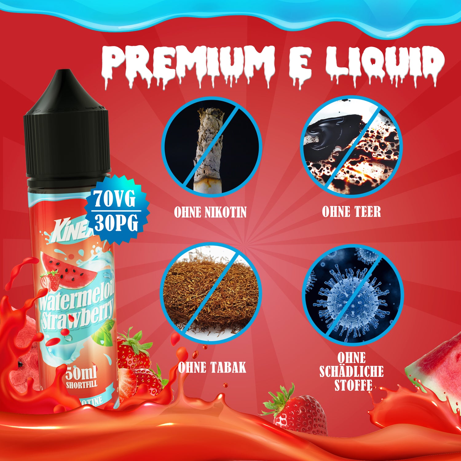 KINEX E Liquid Collection 3 x 50 ml Shortfill Kein Nikotin 70/30 MECIGA VAPE KINEX E Liquid Collection 3 x 50 ml Shortfill Kein Nikotin 70/30 MECIGA VAPE