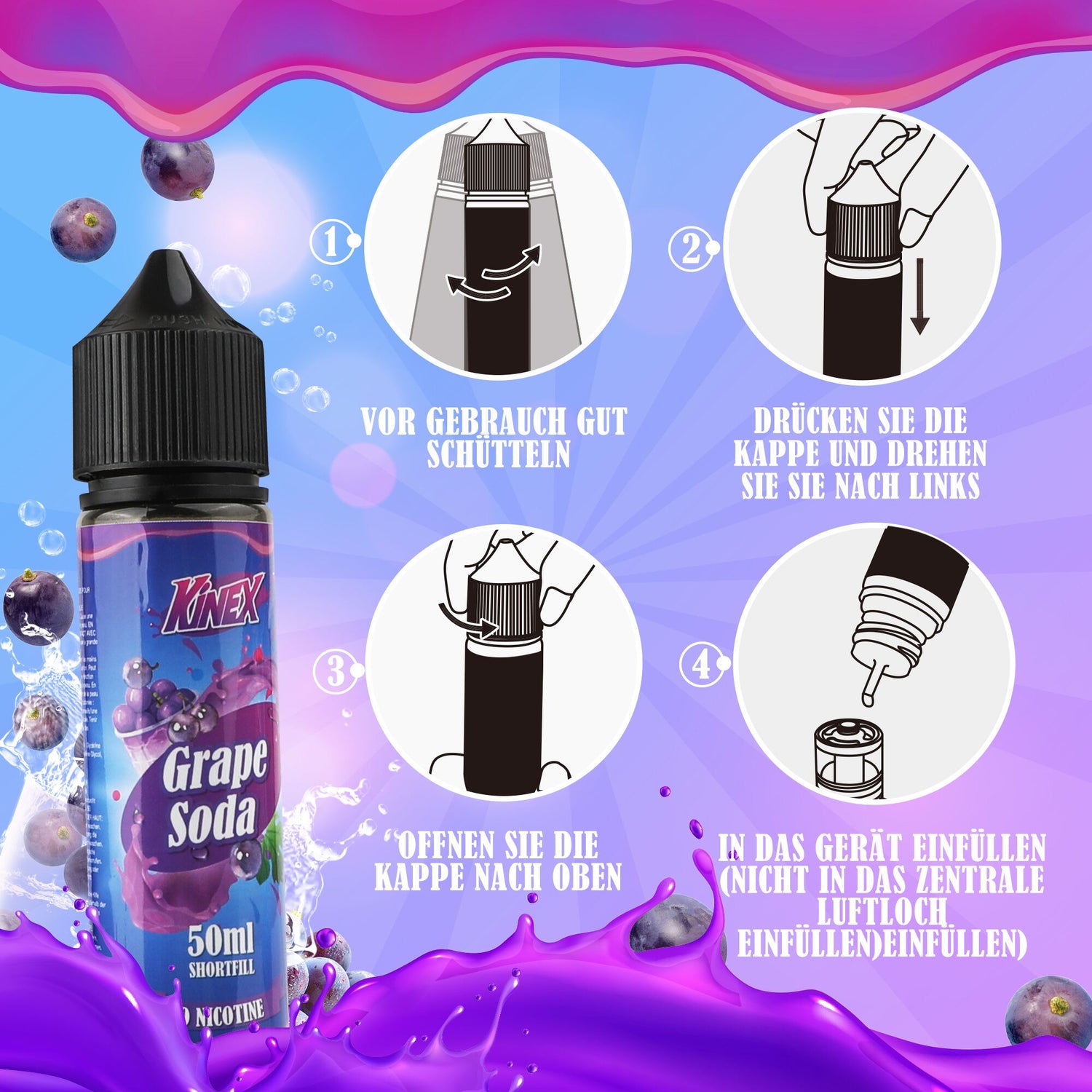 KINEX E Liquid No Nicotine Collection 3 x 50ml Shortfill 70/30 MECIGA VAPE KINEX E Liquid No Nicotine Collection 3 x 50ml Shortfill 70/30 MECIGA VAPE
