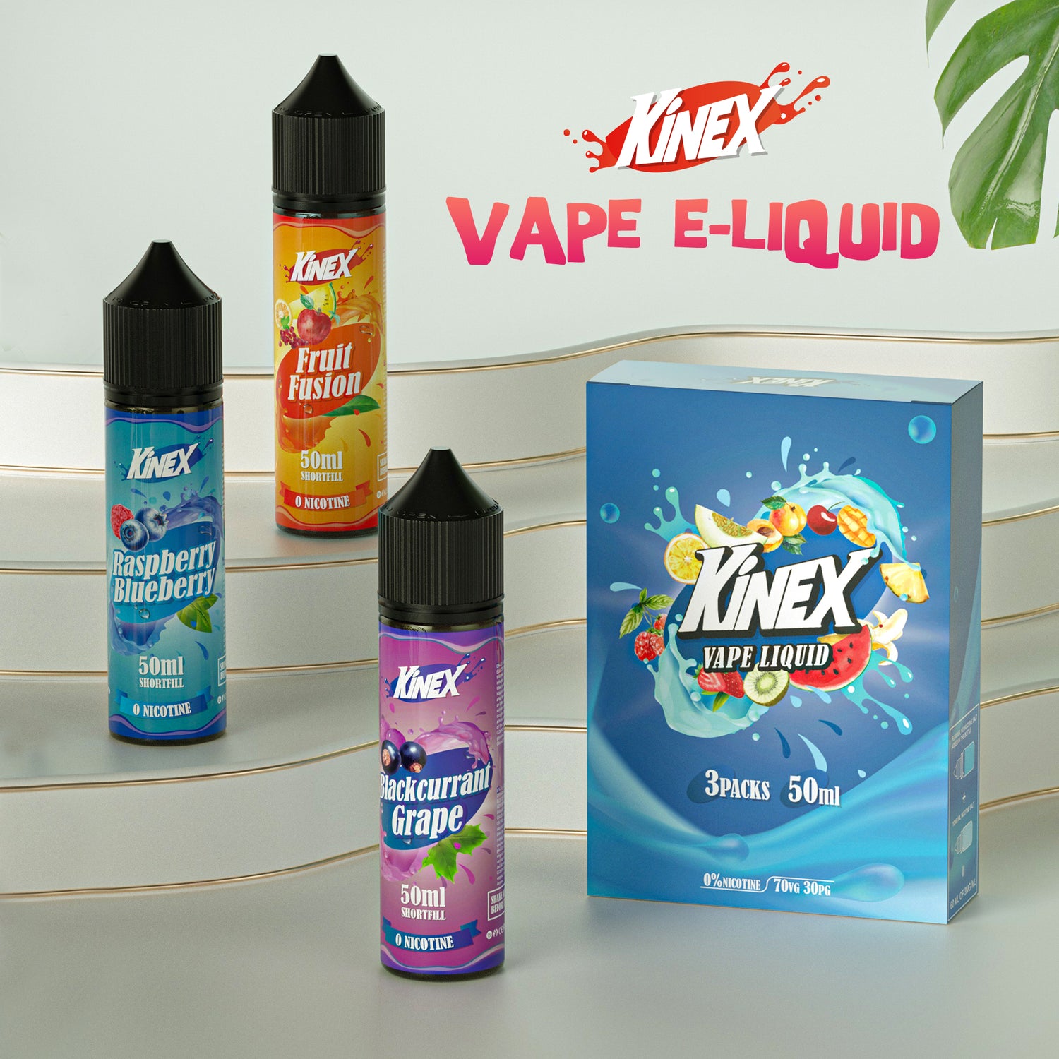 KINEX E Liquid Collection 3 x 50ml Shortfill No Nicotine 70/30 MECIGA VAPE KINEX E Liquid Collection 3 x 50ml Shortfill No Nicotine 70/30 MECIGA VAPE