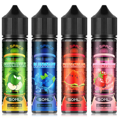 X-SPACE E Liquid Collection 4 x 50ml Shortfill No Nicotine 70/30 MECIGA VAPE X-SPACE E Liquid Collection 4 x 50ml Shortfill No Nicotine 70/30 MECIGA VAPE