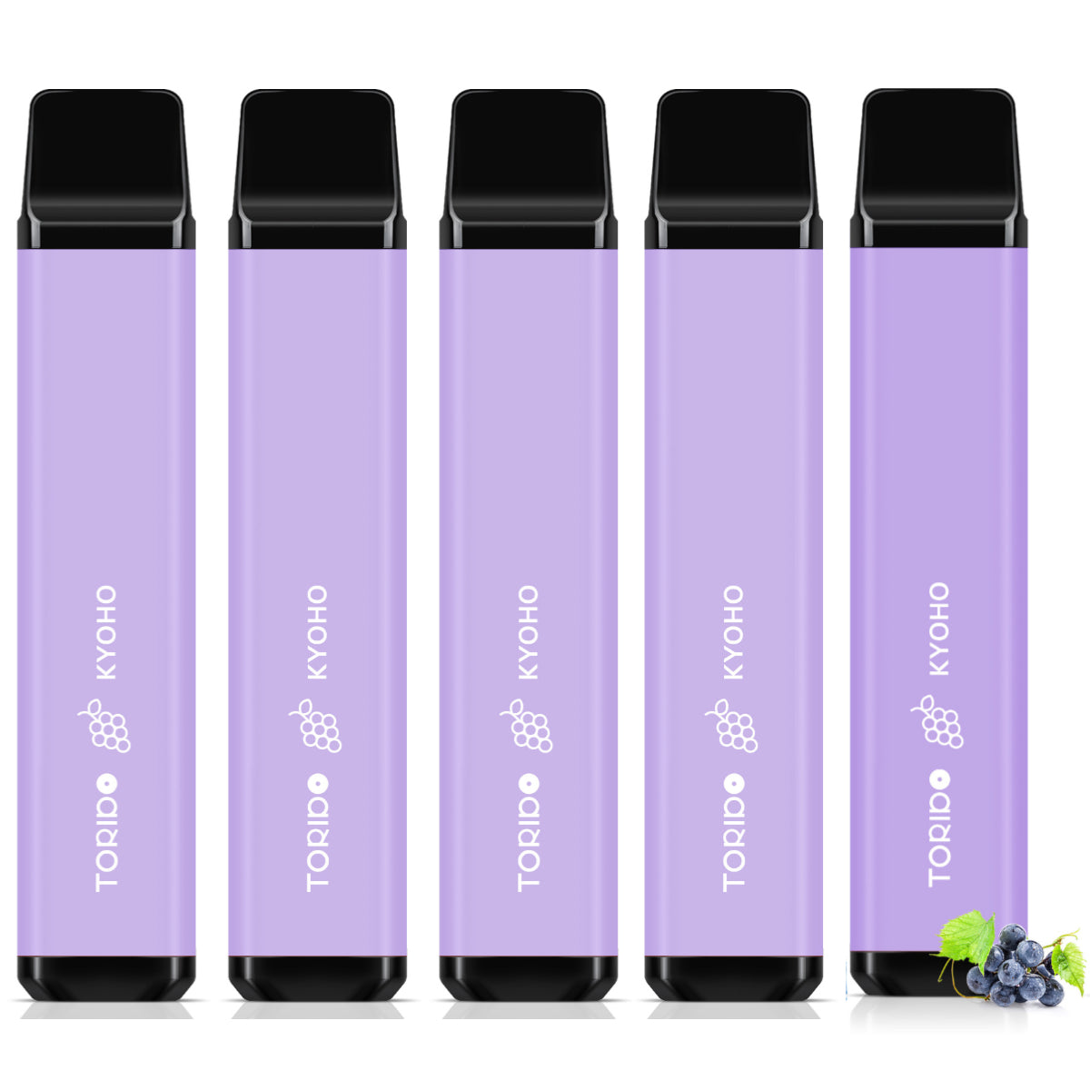 TORIDO O2Plus型 使い捨て 電子タバコ VAPE 持ち運びシーシャ タールなし ニコチンなし ビタミン類入り 5風味セット