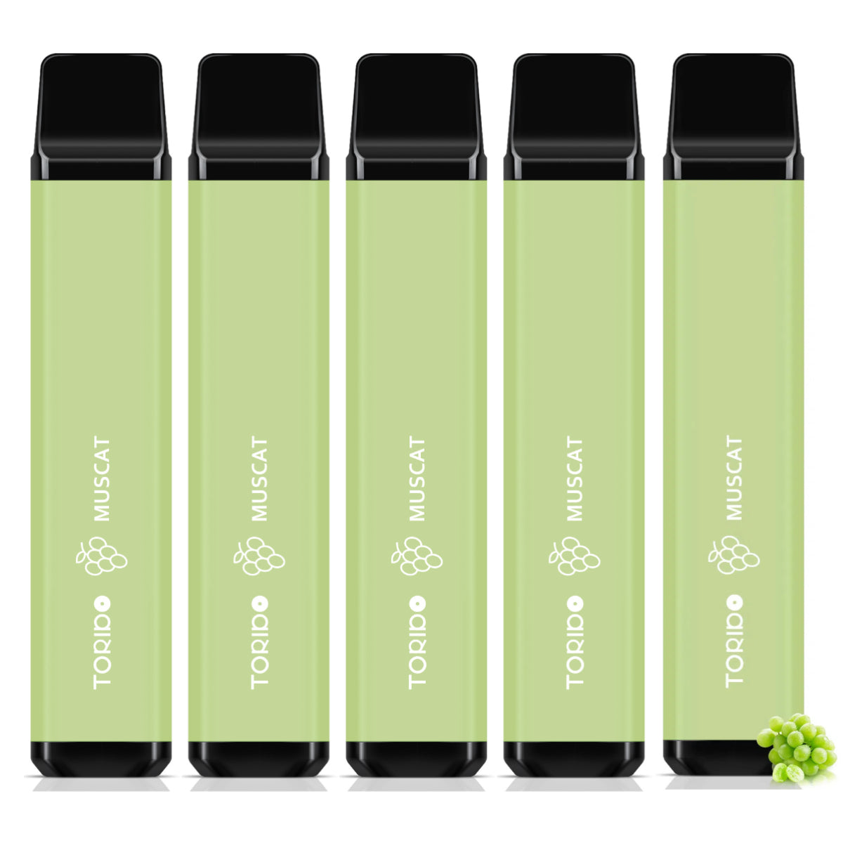TORIDO O2Plus型 使い捨て 電子タバコ VAPE 持ち運びシーシャ タールなし ニコチンなし ビタミン類入り 5風味セット