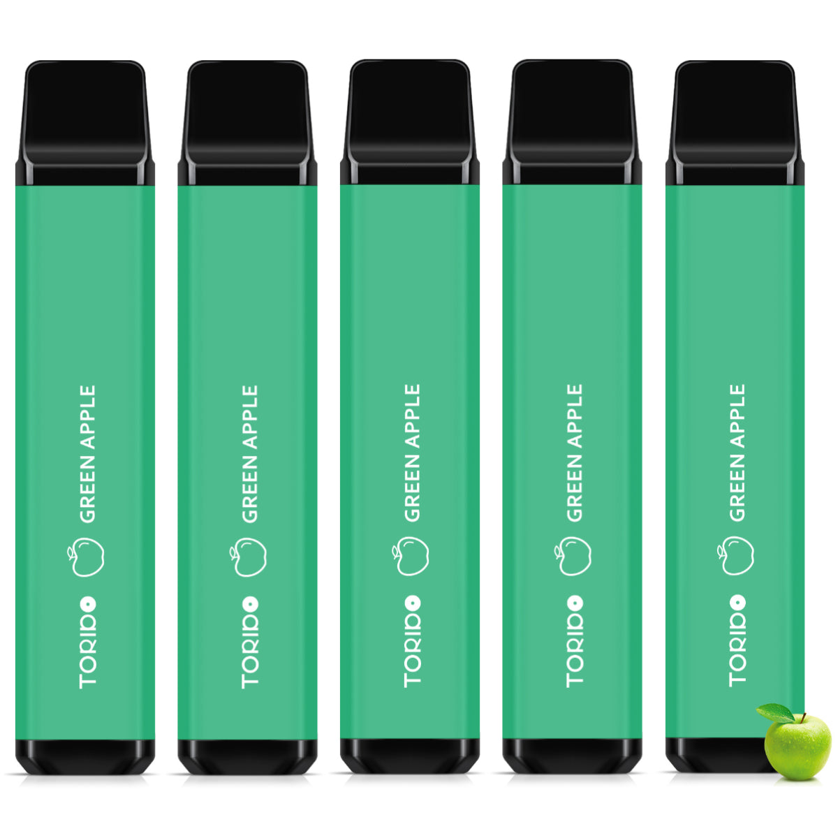 TORIDO O2Plus型 使い捨て 電子タバコ VAPE 持ち運びシーシャ タールなし ニコチンなし ビタミン類入り 5風味セット