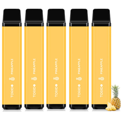 TORIDO O2Plus型 使い捨て 電子タバコ VAPE 持ち運びシーシャ タールなし ニコチンなし ビタミン類入り 5風味セット