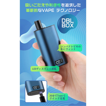 DBL JT2型 POD交換式電子タバコ POD付き 25000回吸引可能 ネイビー LEDディスプレイ付 爆煙 本体充電可 タールなし ニコチンなし 禁煙