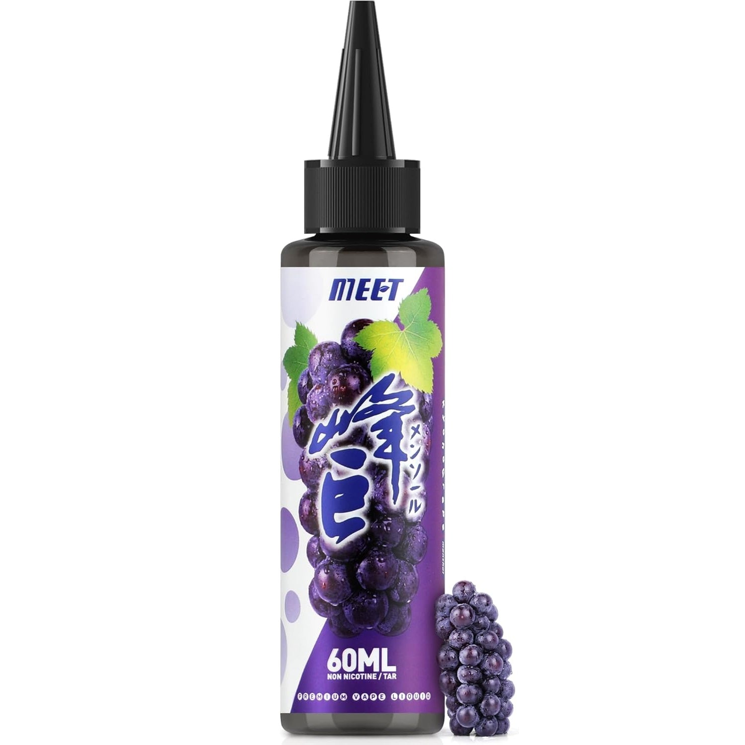 電子タバコ VAPE リキッド 超メンソール 60ml 大容量 5風味から選ぶ ベイプリキッド 禁煙サポート タールなし ニコチンなし 良い喉越し 高品質 爆煙 MEET