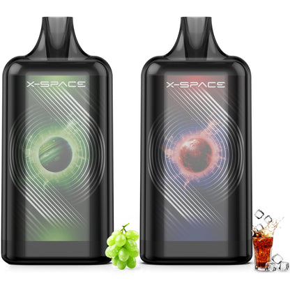 X-SPACE I4-type Pod-replaceable e-cigarette, 2-pod set, high-capacity, adjustable smoke output, rechargeable
