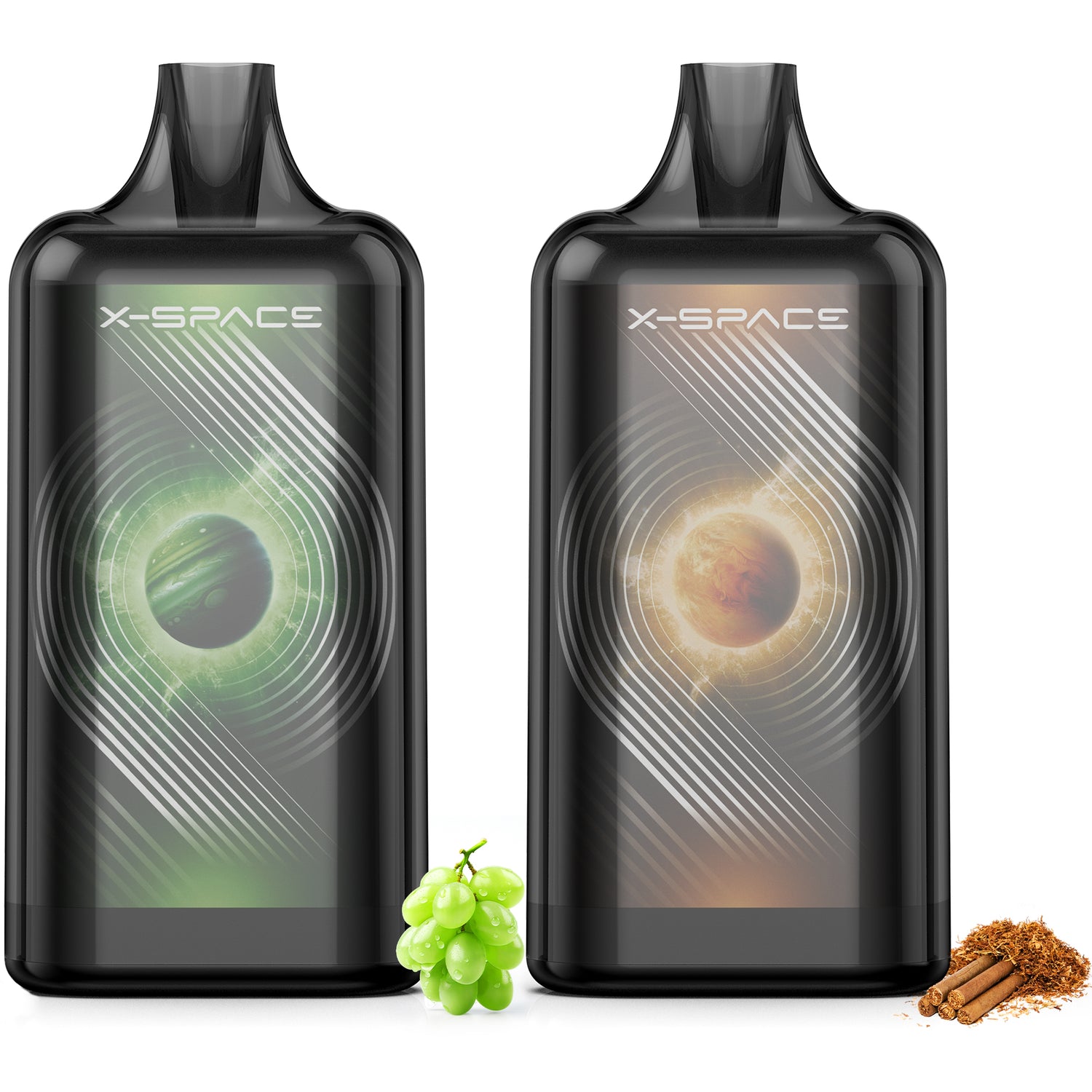 X-SPACE I4-type Pod-replaceable e-cigarette, 2-pod set, high-capacity, adjustable smoke output, rechargeable