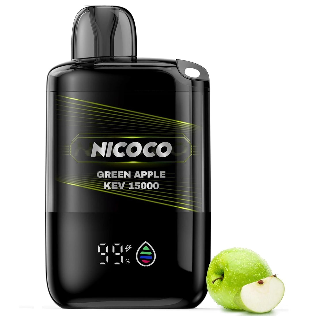 NICOCO Disposable Electronic Cigarette, Green Apple, Explosive Smoke, Refreshing Draw, 1/2/3-Pack, V3 Type