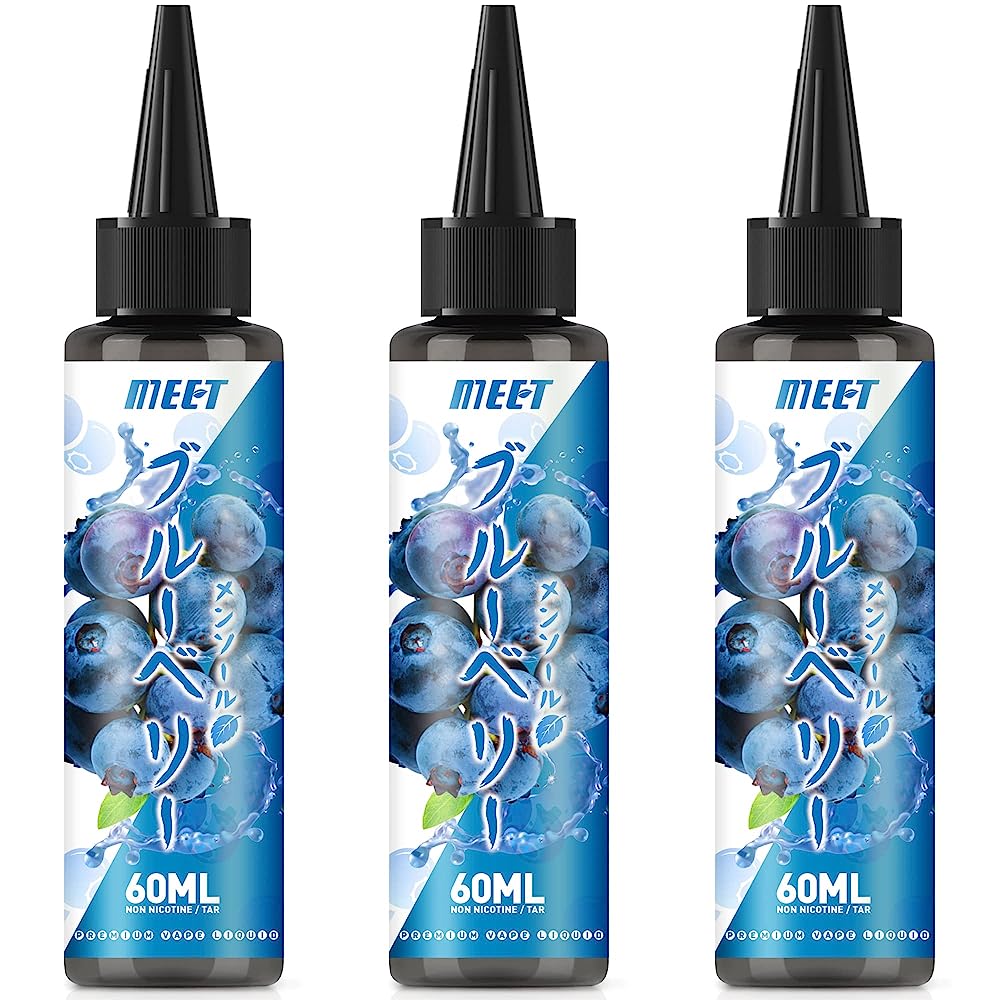 電子タバコ VAPE リキッド 超メンソール 60ml 大容量 5風味から選ぶ ベイプリキッド 禁煙サポート タールなし ニコチンなし 良い喉越し 高品質 爆煙 MEET